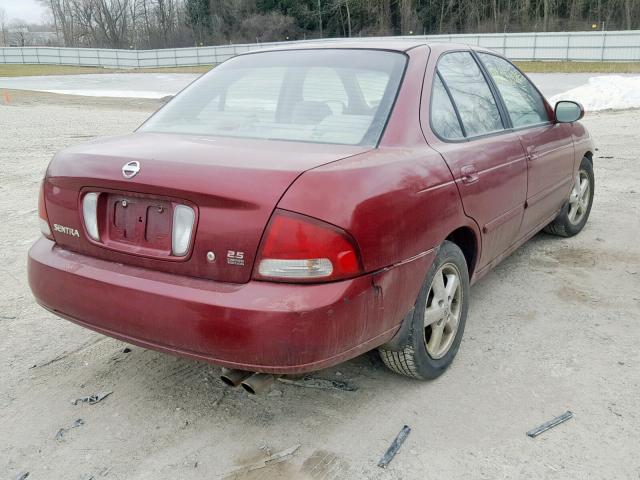 3N1AB51A33L730868 - 2003 NISSAN SENTRA SE- RED photo 4