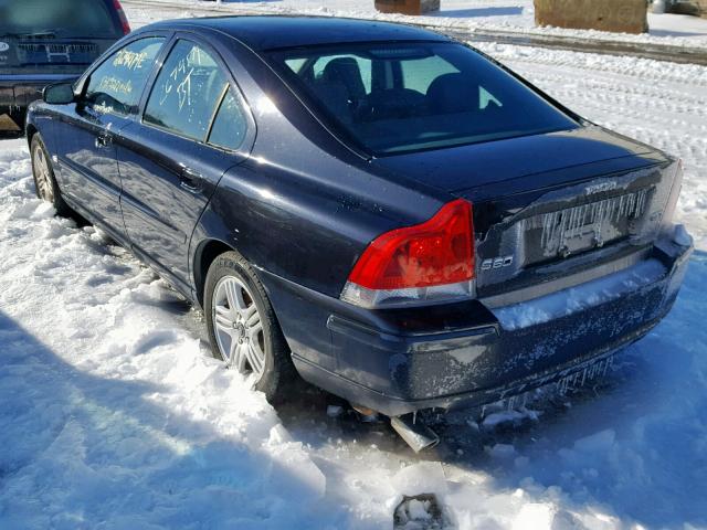 YV1RS592262520288 - 2006 VOLVO S60 2.5T BLACK photo 3