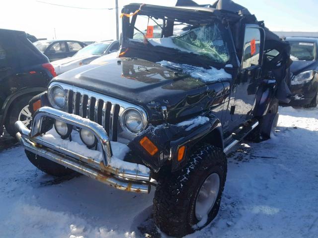 1J4FA44S45P308355 - 2005 JEEP WRANGLER / BLACK photo 2