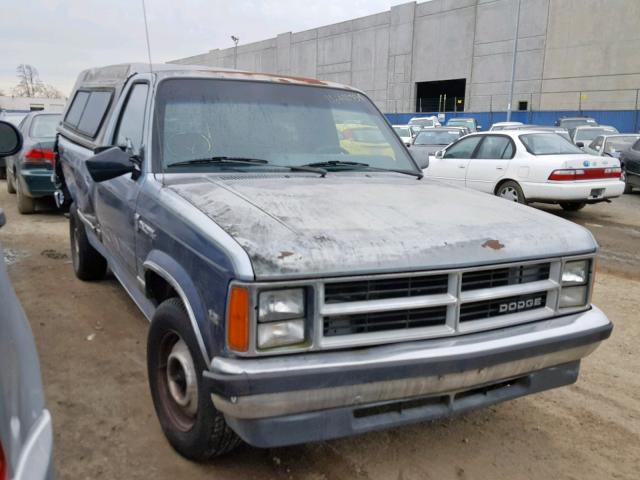 1B7GL26XXKS037912 - 1989 DODGE DAKOTA BLUE photo 1