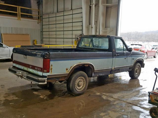 2TFEF15NXGCB64891 - 1986 FORD 150 BLUE photo 4