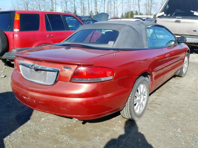 1C3EL75R06N286140 - 2006 CHRYSLER SEBRING GT RED photo 4