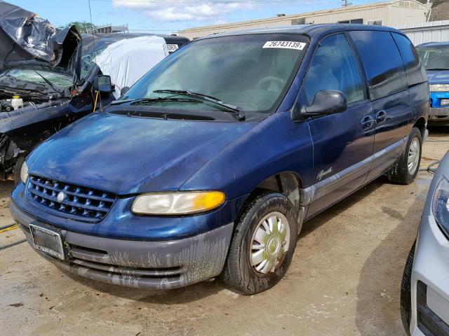 2P4GP45G8XR470893 - 1999 PLYMOUTH VOYAGER SE BLUE photo 2