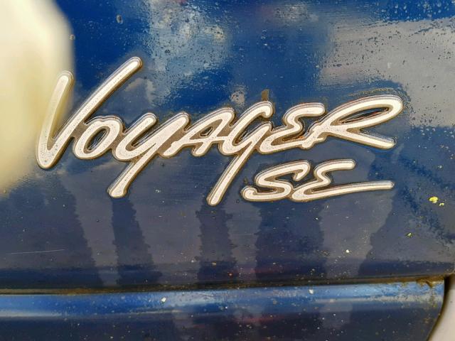 2P4GP45G8XR470893 - 1999 PLYMOUTH VOYAGER SE BLUE photo 9