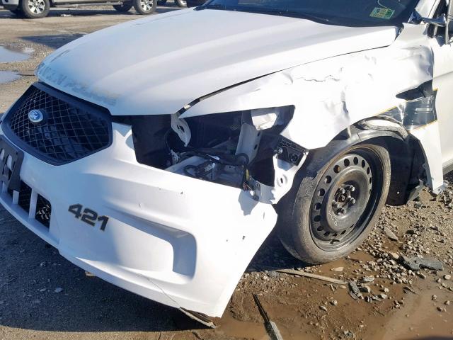 1FAHP2MK6EG118421 - 2014 FORD TAURUS POL WHITE photo 9