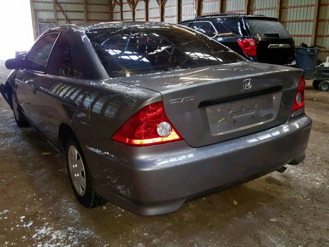 1HGEM22235L809018 - 2005 HONDA CIVIC DX GRAY photo 3