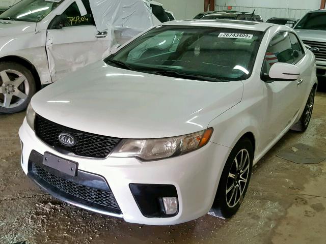 KNAFU6A26C5516031 - 2012 KIA FORTE EX WHITE photo 2