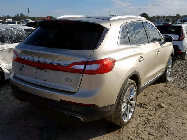 2LMPJ6LRXHBL47578 - 2017 LINCOLN MKX RESERV TAN photo 4