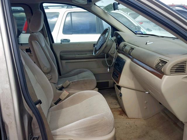 2FMZA52285BA57810 - 2005 FORD FREESTAR S BEIGE photo 5