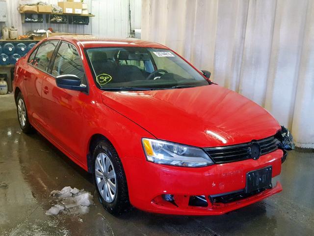 3VW2K7AJ6EM327555 - 2014 VOLKSWAGEN JETTA BASE RED photo 1