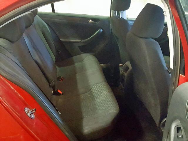 3VW2K7AJ6EM327555 - 2014 VOLKSWAGEN JETTA BASE RED photo 6