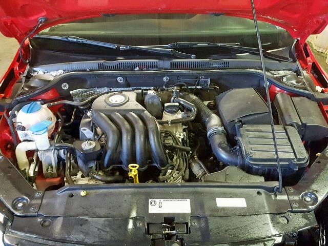 3VW2K7AJ6EM327555 - 2014 VOLKSWAGEN JETTA BASE RED photo 7
