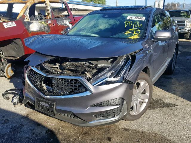 5J8TC1H72KL003772 - 2019 ACURA RDX GRAY photo 2