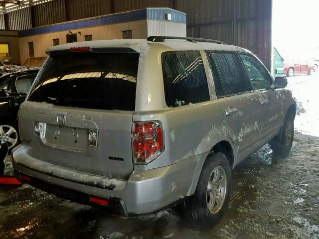 5FNYF18398B041004 - 2008 HONDA PILOT SE SILVER photo 4