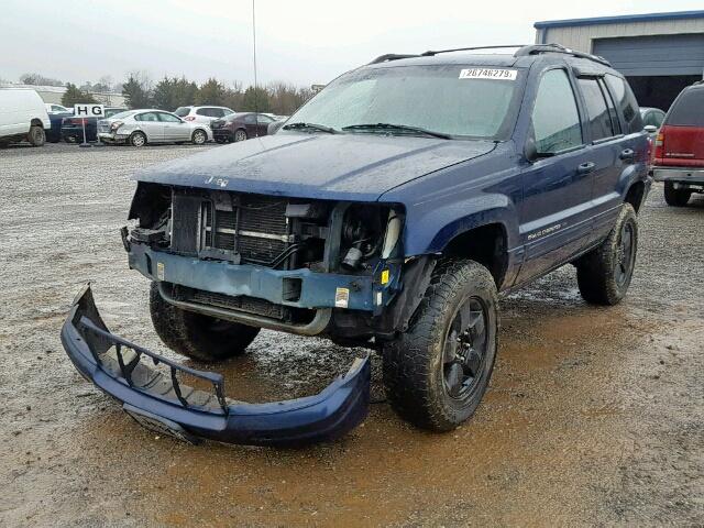 1J4GW58N31C571762 - 2001 JEEP GRAND CHER BLUE photo 2