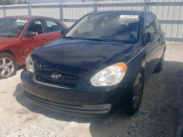 KMHCM36C77U010155 - 2007 HYUNDAI ACCENT GS BLACK photo 2