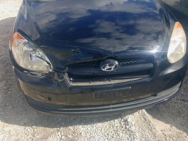 KMHCM36C77U010155 - 2007 HYUNDAI ACCENT GS BLACK photo 9