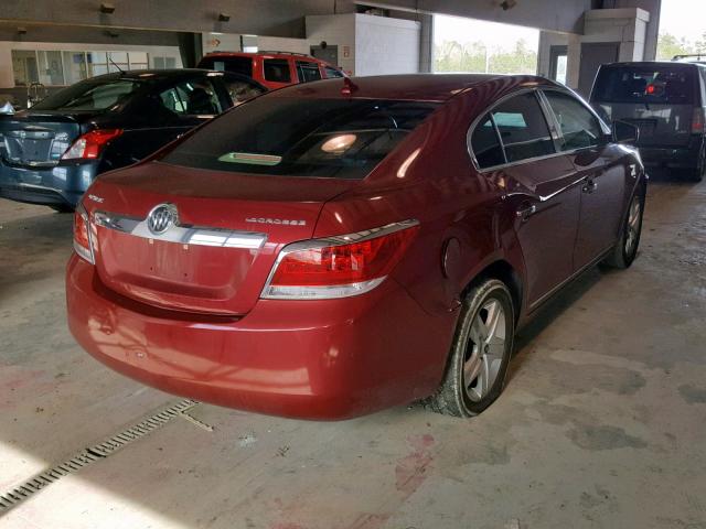1G4GB5GG2AF301971 - 2010 BUICK LACROSSE C RED photo 4