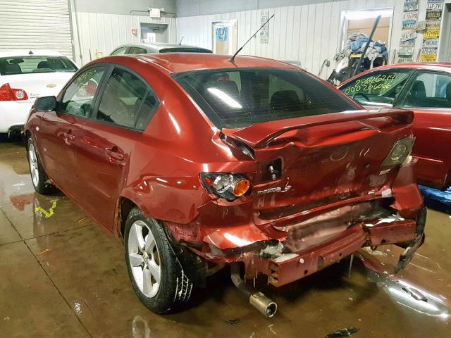 JM1BK123361459896 - 2006 MAZDA 3 S RED photo 3