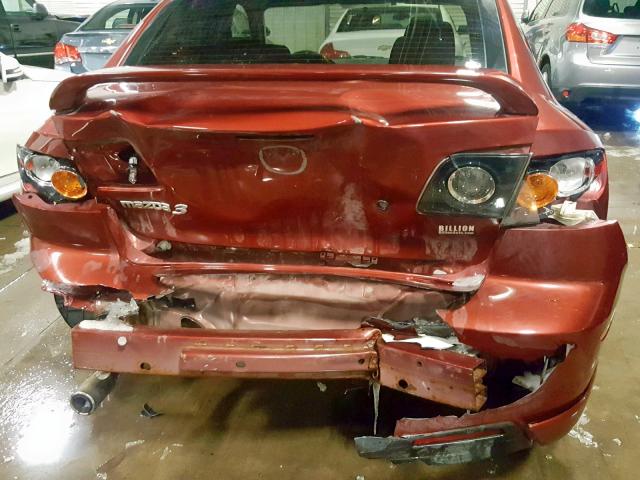 JM1BK123361459896 - 2006 MAZDA 3 S RED photo 9