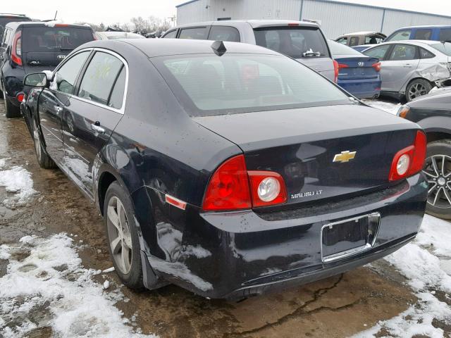 1G1ZC5E07CF152145 - 2012 CHEVROLET MALIBU 1LT BLACK photo 3