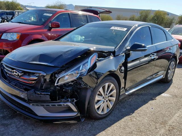 5NPE34AF2HH594466 - 2017 HYUNDAI SONATA SPO BLACK photo 2