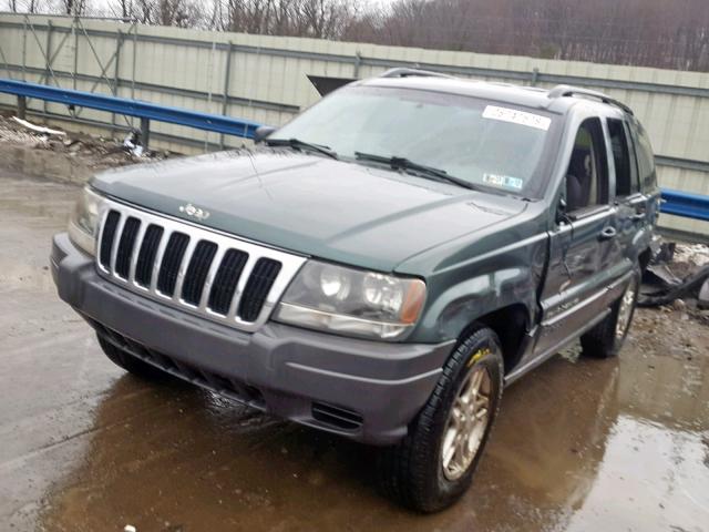 1J4GW48S02C240932 - 2002 JEEP GRAND CHER TEAL photo 2