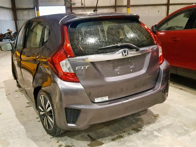 JHMGK5H74GX038922 - 2016 HONDA FIT EX GRAY photo 3