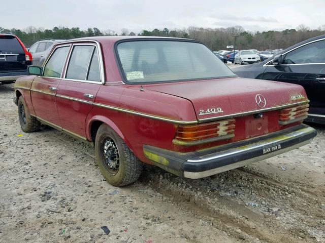 12312310102773 - 1979 MERCEDES-BENZ 240 MAROON photo 3