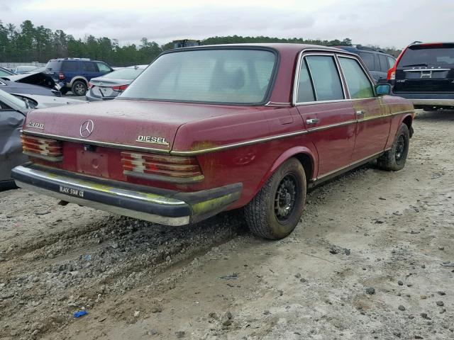 12312310102773 - 1979 MERCEDES-BENZ 240 MAROON photo 4