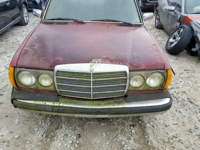 12312310102773 - 1979 MERCEDES-BENZ 240 MAROON photo 7