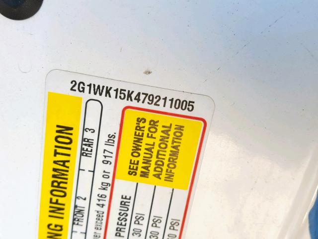 2G1WK15K479211005 - 2007 CHEVROLET MONTE CARL 白色 照片 10