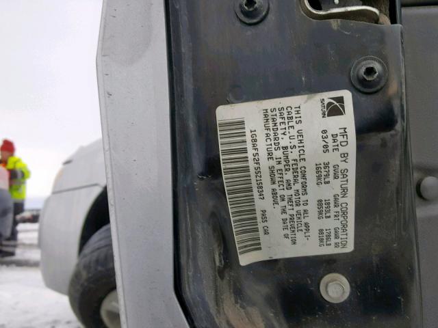 1G8AF52F55Z158347 - 2005 SATURN ION LEVEL GRAY photo 10