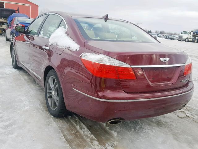 KMHGC46F79U050467 - 2009 HYUNDAI GENESIS 4. RED photo 3