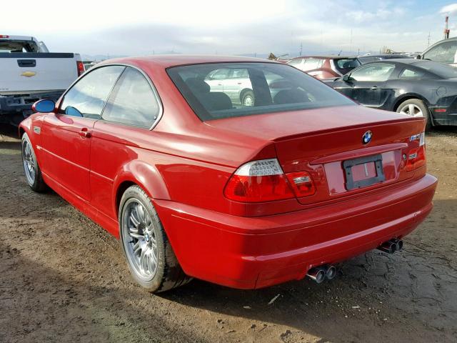 WBSBL93433JR22689 - 2003 BMW M3 RED photo 3