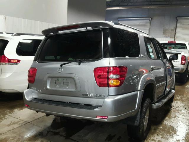 5TDBT48AX1S016547 - 2001 TOYOTA SEQUOIA LI GRAY photo 4