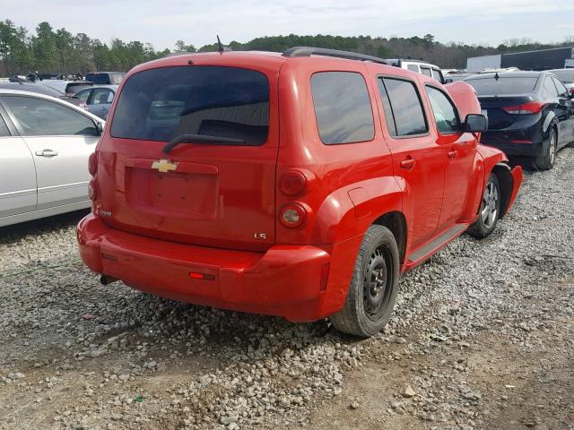 3GNCA13D88S709866 - 2008 CHEVROLET HHR LS RED photo 4