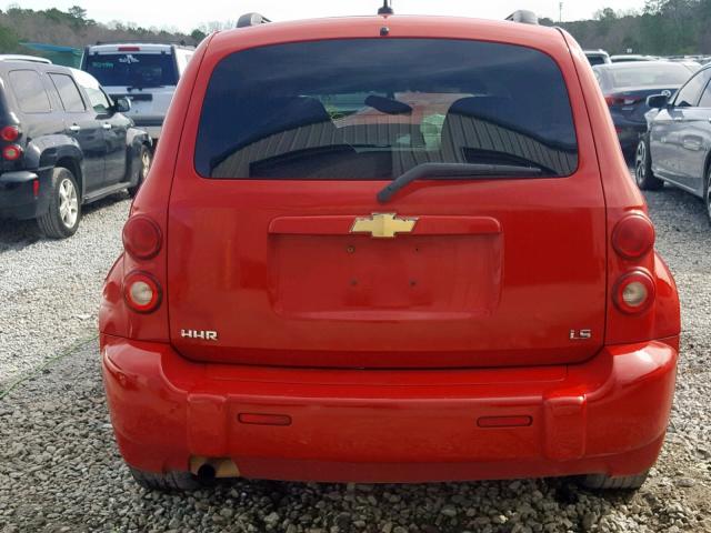 3GNCA13D88S709866 - 2008 CHEVROLET HHR LS RED photo 9