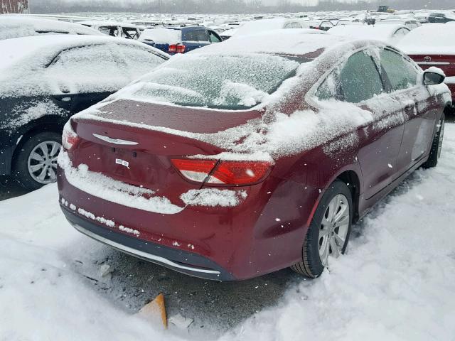 1C3CCCAB9FN620948 - 2015 CHRYSLER 200 LIMITE RED photo 4