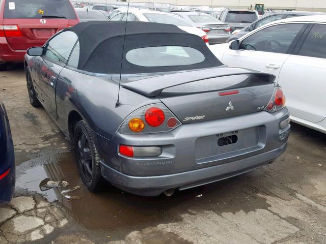 4A3AE45G13E062417 - 2003 MITSUBISHI ECLIPSE SP GRAY photo 3