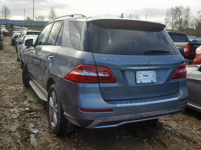 4JGDA5HB3EA278132 - 2014 MERCEDES-BENZ ML 350 4MA SILVER photo 3