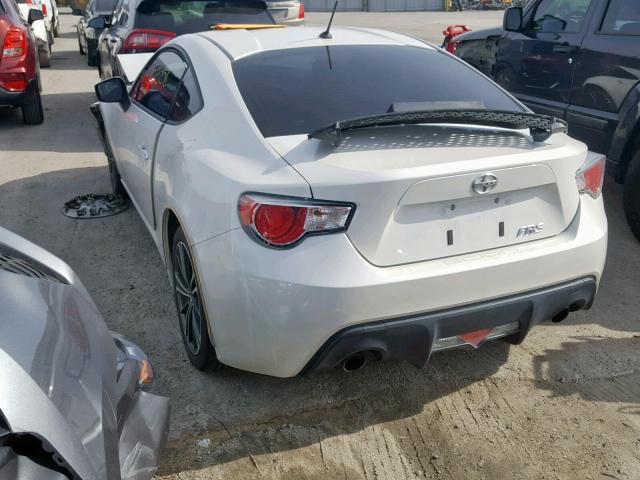 JF1ZNAA16D2723857 - 2013 TOYOTA SCION FR-S WHITE photo 3