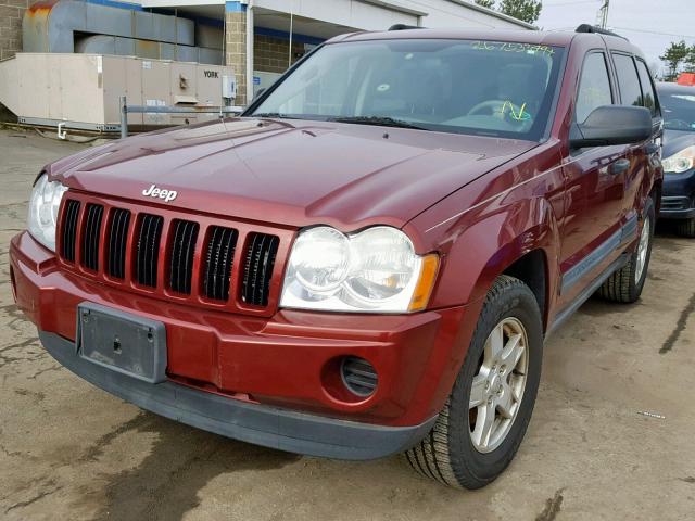 1J4GR48K06C368245 - 2006 JEEP GRAND CHER MAROON photo 2