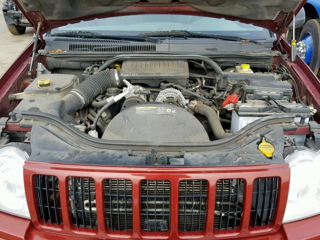 1J4GR48K06C368245 - 2006 JEEP GRAND CHER MAROON photo 7