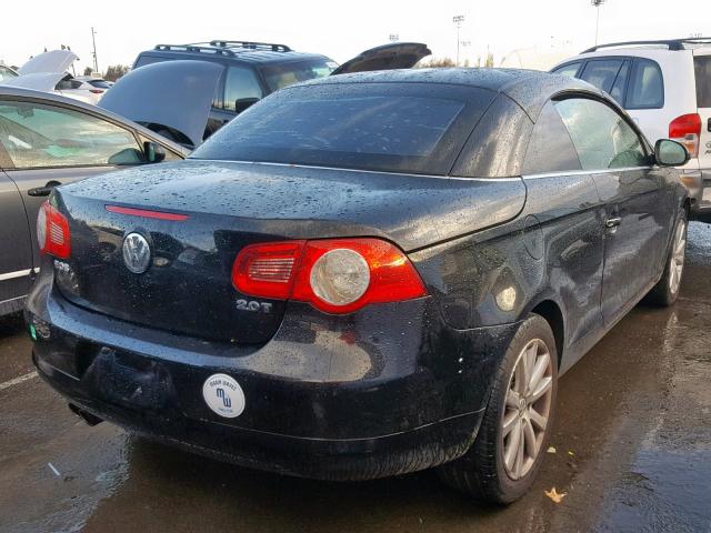 WVWFA71F67V033858 - 2007 VOLKSWAGEN EOS 2.0T L BLACK photo 4