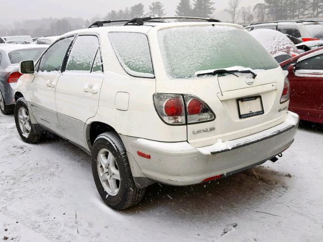 JTJHF10U010197289 - 2001 LEXUS RX 300 WHITE photo 3