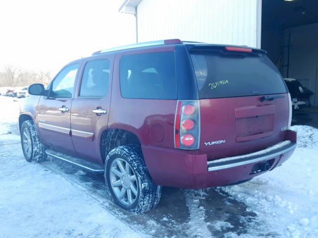 1GKFK63807J336717 - 2007 GMC YUKON DENA MAROON photo 3