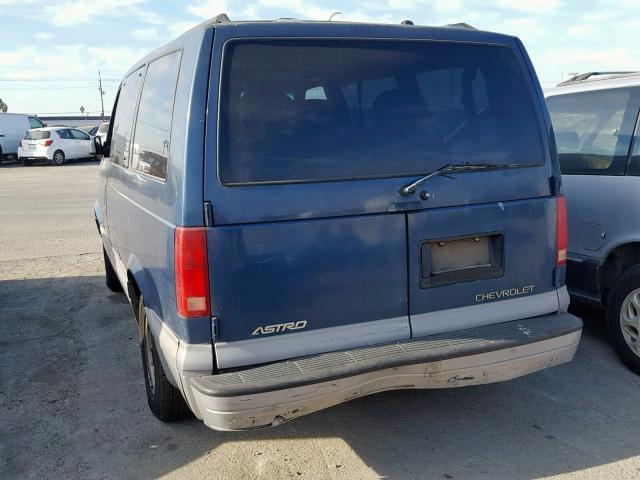 1GNDM19WXXB128741 - 1999 CHEVROLET ASTRO BLUE photo 3