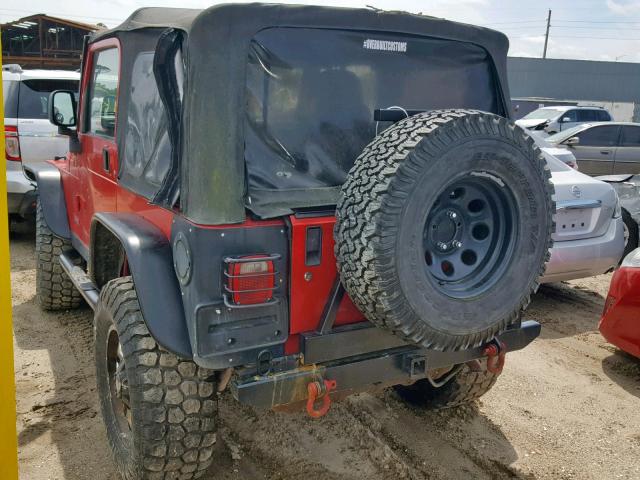 1J4FA69S54P758129 - 2004 JEEP WRANGLER / RED photo 3