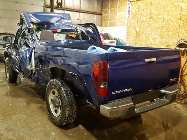 1GTJ6LF90C8156281 - 2012 GMC CANYON BLUE photo 3